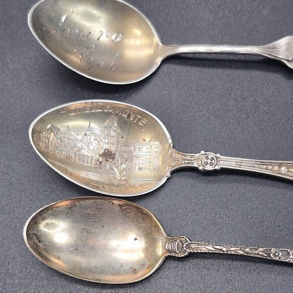 Vintage Collectible Sterling Silver Souvenir Spoons Set Of 5 of California CT35C - Picture 5 of 12